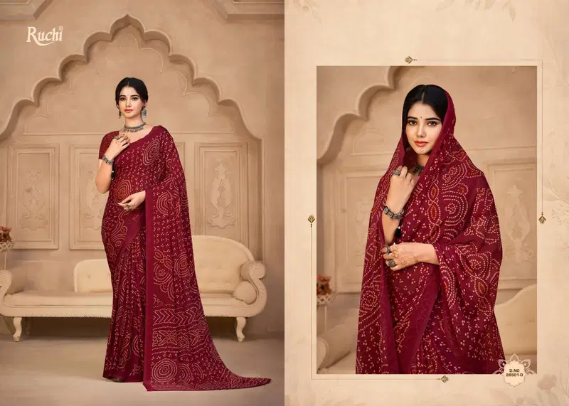 Star Chiffon Hits By Ruchi Chiffon Printed Wholesale Daily Wear Saree In India